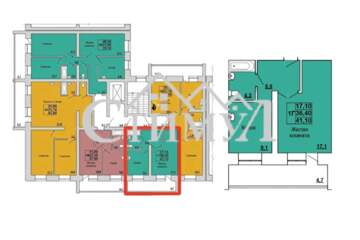1-к квартира, 41,1 м², 2/7 эт.
