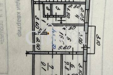 3-к квартира, 54,5 м², 2/5 эт.