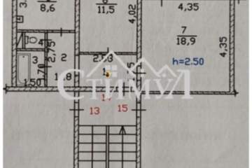 2-к квартира, 50,8 м², 5/6 эт.
